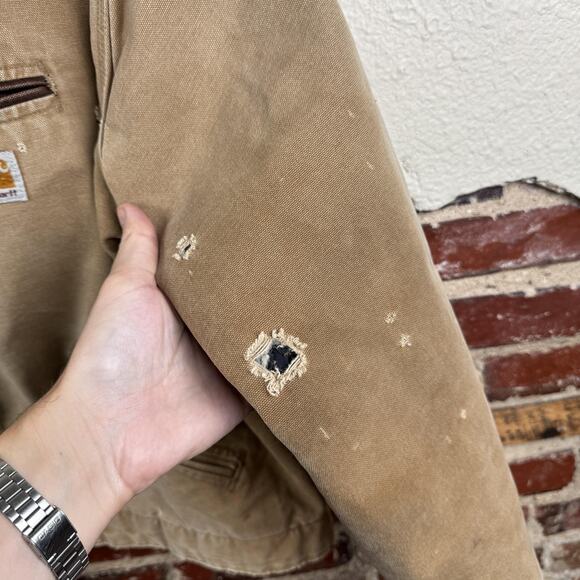 Vintage Carhartt Jacket Womens XL Canvas Detroit Blanket Lined Workwear WJ097 - Picture 7 of 9